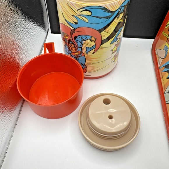Super Powers Metal Lunch Box Aladdin 1983 DC Comics Superman Wonderwoman Batman - Picture 15 of 16
